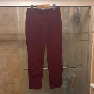 White House Black Market Burgundy Ankle Pants